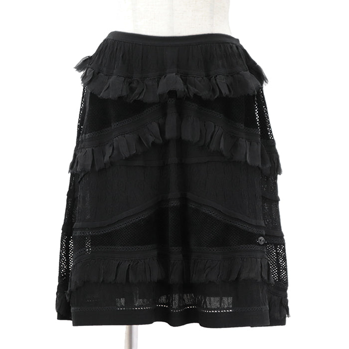 CHANEL skirt Rayon black P31452 38