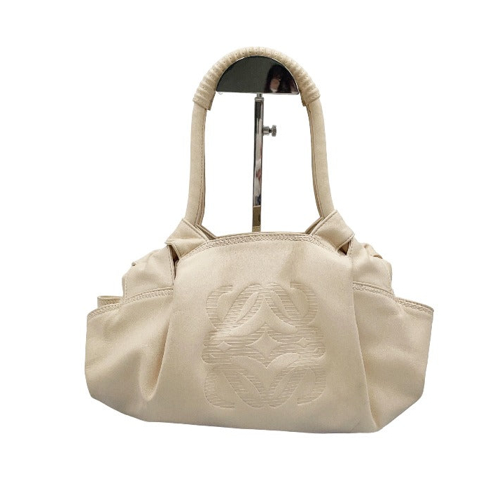 LOEWE Handbag Calfskin beige lightweight Calfskin Women Used Authentic