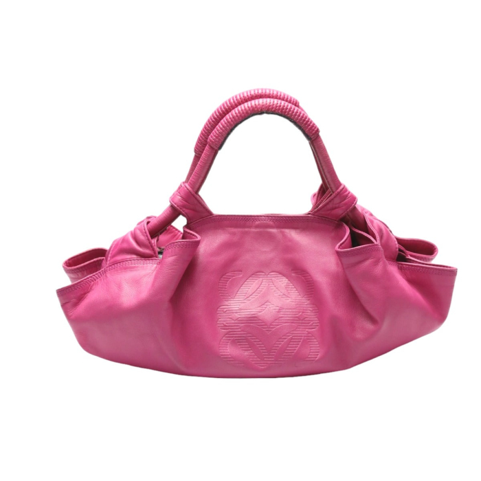 LOEWE Handbag Calfskin pink Handbag Nappa Aire Women Used Authentic