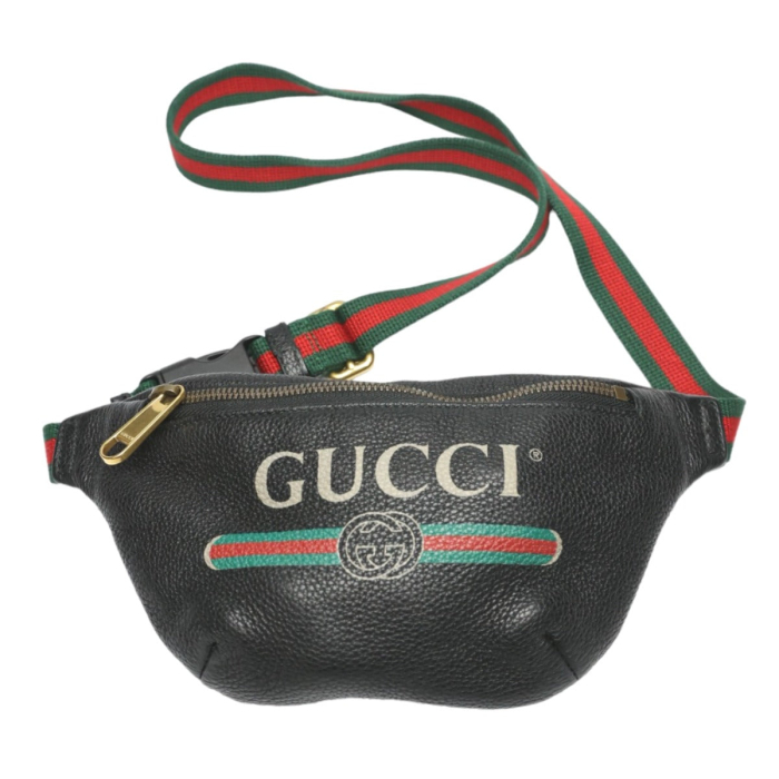 GUCCI Waist bag 527792 leather black Waist pouch unisex(Unisex) Used A