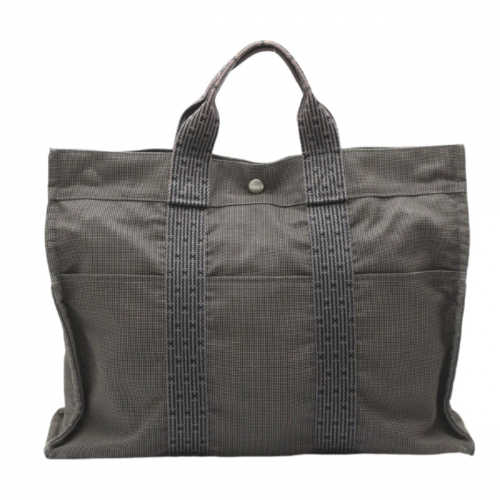 HERMES Tote Bag canvas gray Tote Bag Tote MM Her Line mens(Unisex) Use