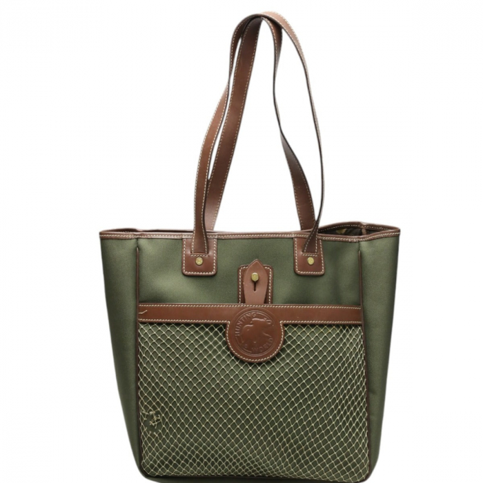 HUNTING WORLD Tote Bag leather khaki Tote Bag mens(Unisex) Used Authen