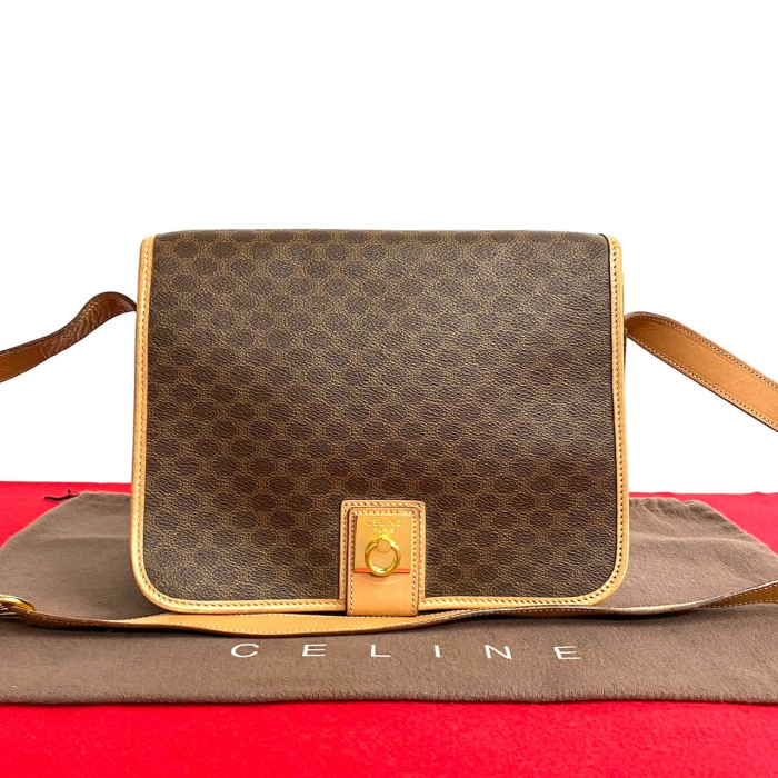 CELINE Shoulder Bag leather Brown