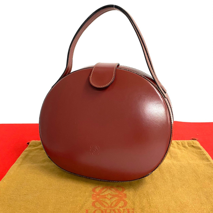 LOEWE Handbag leather wine-red