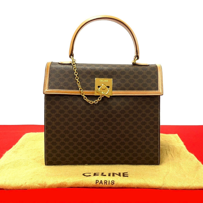 CELINE Handbag leather Brown