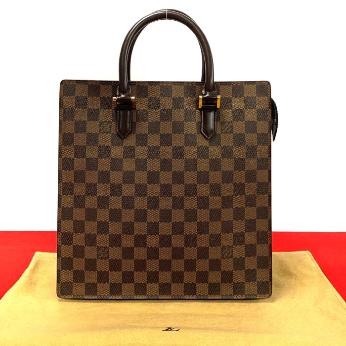 LOUIS VUITTON Handbag leather Brown Damier Venice