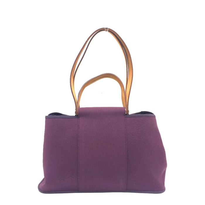 HERMES Tote Bag Towar Officier purple Kabak Elan PM Women Used Authent