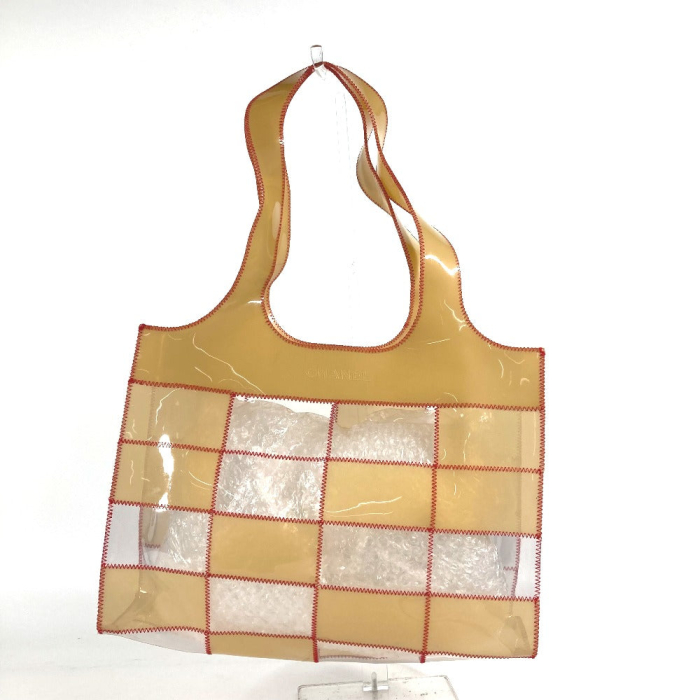 CHANEL Shoulder Bag Plastics beige CC COCO Mark Women Used Authentic