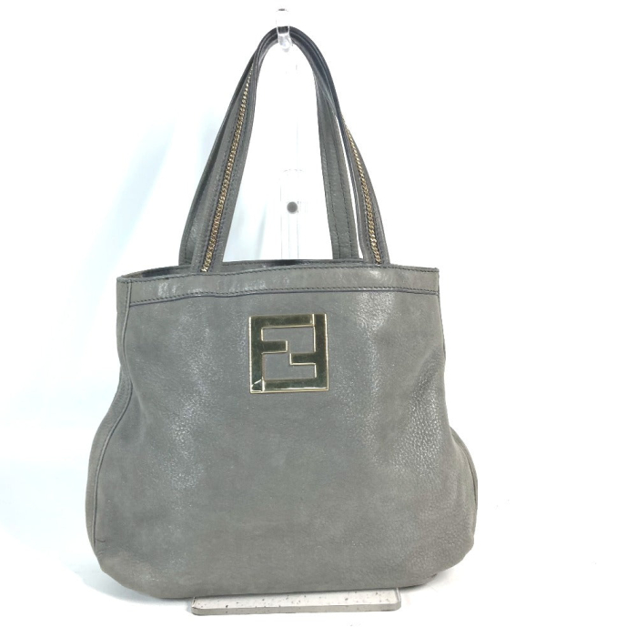 FENDI Shoulder Bag 8BR650 leather gray Bag Shoulder Bag Tote Bag logo 