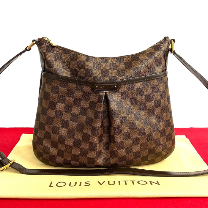 LOUIS VUITTON Shoulder Bag leather Brown Damier Bloomsbury PM
