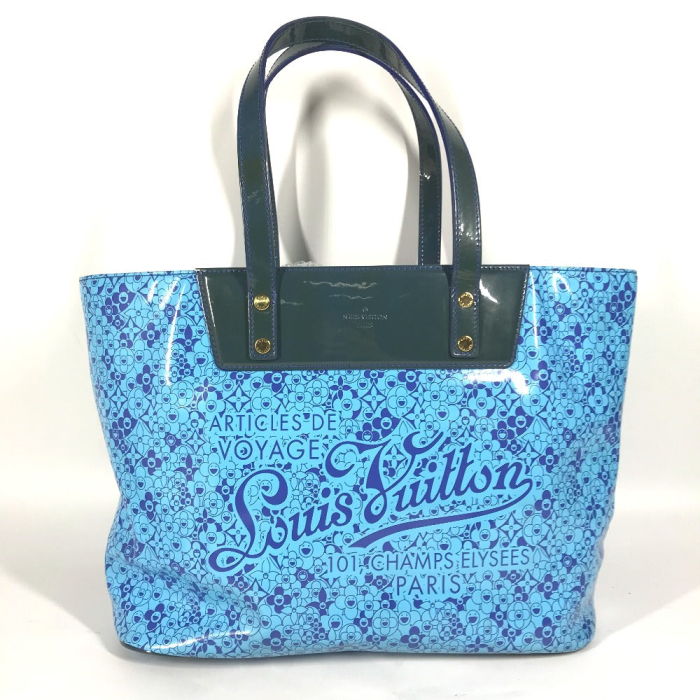 LOUIS VUITTON Tote Bag M93161 Leather / PVC blue Cosmic Blossom Cosmic