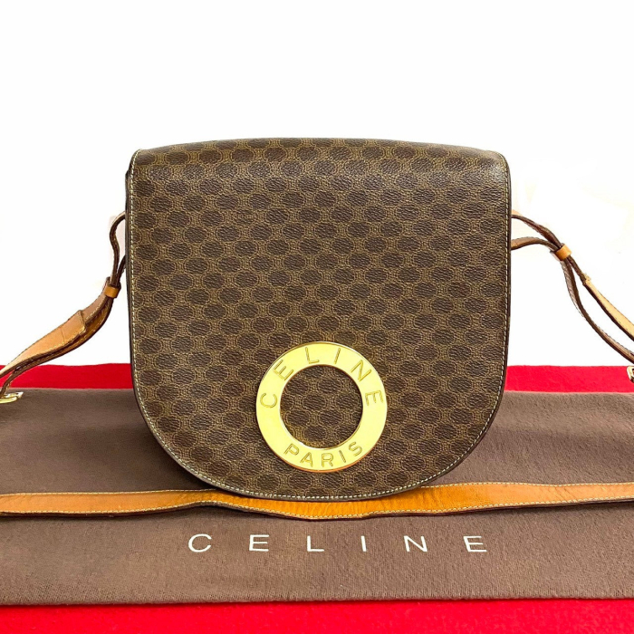 CELINE Shoulder Bag leather Brown
