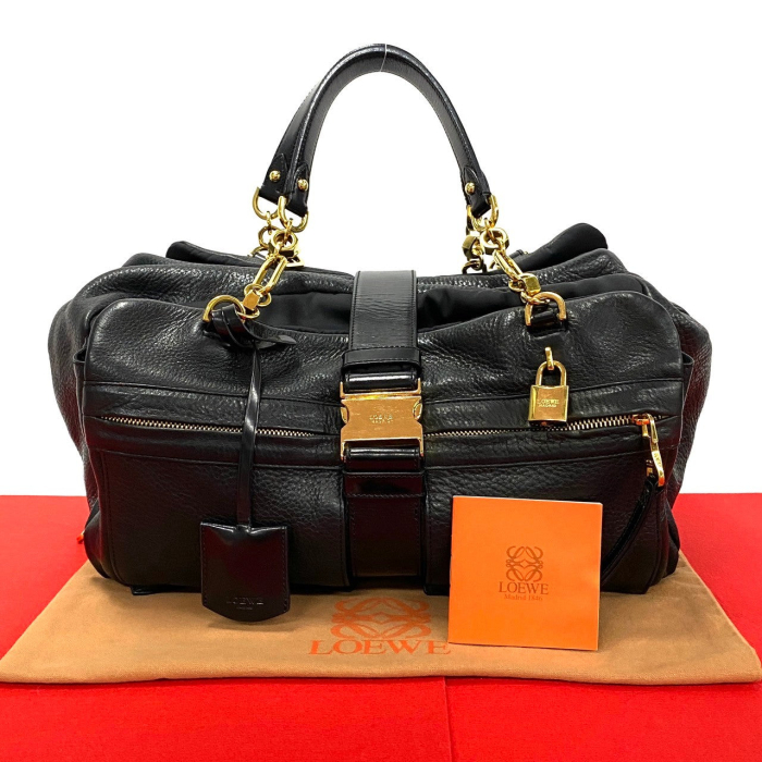 LOEWE Handbag leather black Laura 33