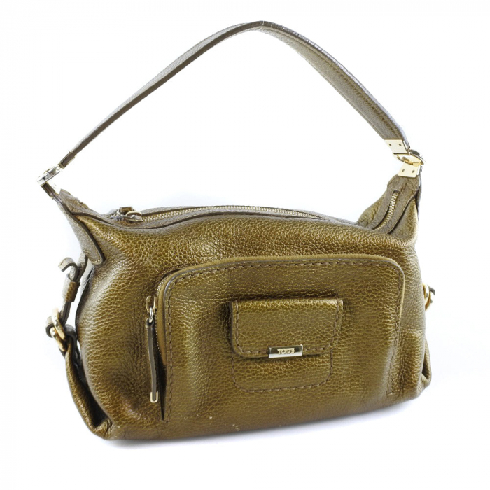 TOD'SHandbag Calfskin gold Women Used Authentic