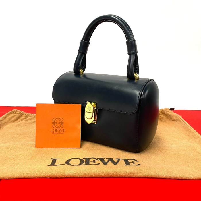 LOEWE Handbag Calfskin Navy