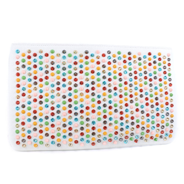Christian Louboutin Clutch bag 1175134 Calfskin multicolor Studs 2WAYS