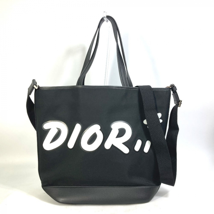 DIOR HOMME Tote Bag Nylon / leather black KAWS collaboration Japan lim