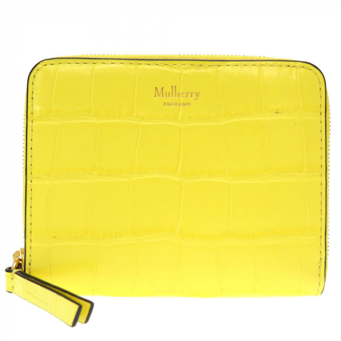 MULBERRY Coin case Embossed leather yellow