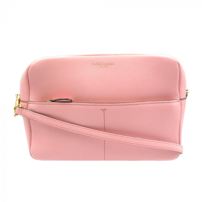 J&amp;M Davidson Shoulder Bag leather pink Women Used Authentic