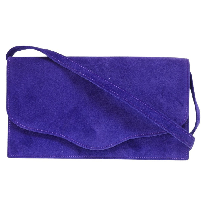 HERMES Shoulder Bag Doblis purple vintage Shoulder Clutch Bag Women Us
