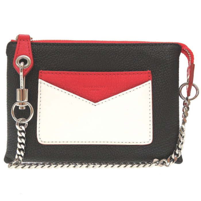 GIVENCHY Pouch BC06863507 leather black Chain Shoulder bag Women(Unise