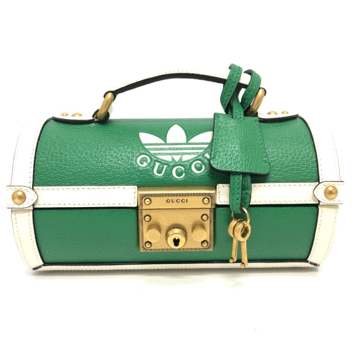 GUCCI Handbag 723801 leather green logo golf ball case Women Used Auth