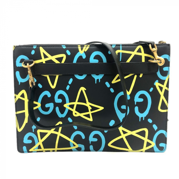 GUCCI Shoulder Bag 429004 leather black ghost