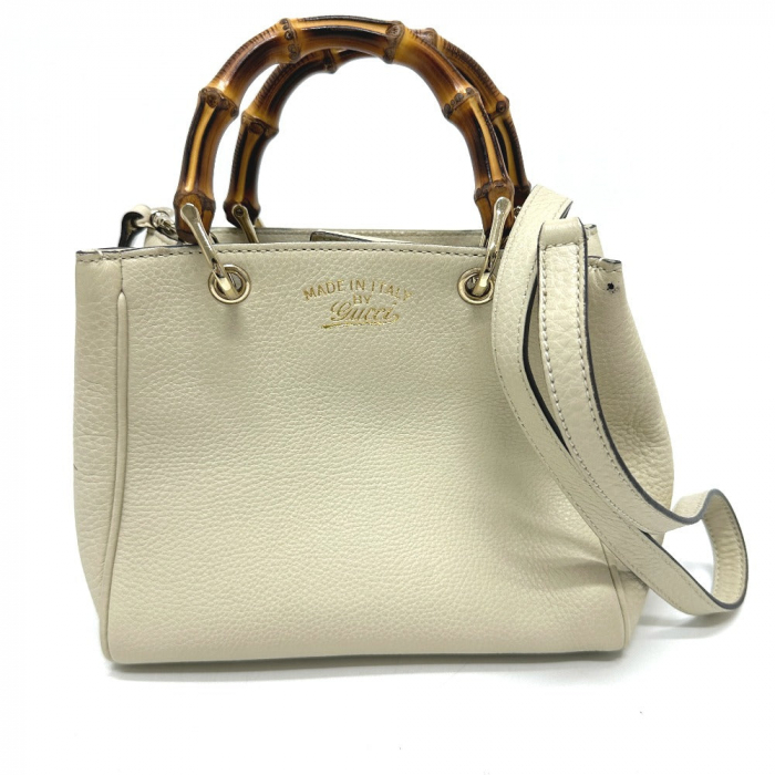 GUCCI Handbag 368823 leather white logo Women Used Authentic