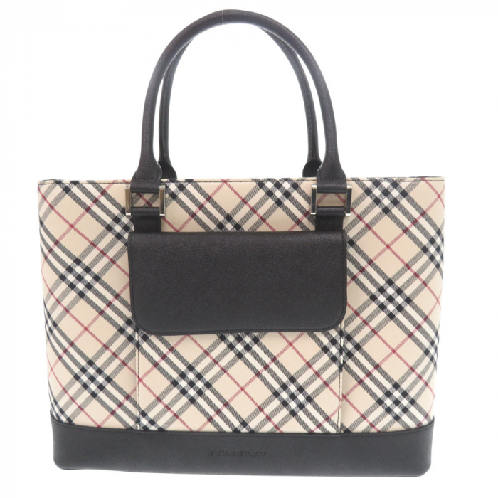 BURBERRY Handbag leather beige Nova Check