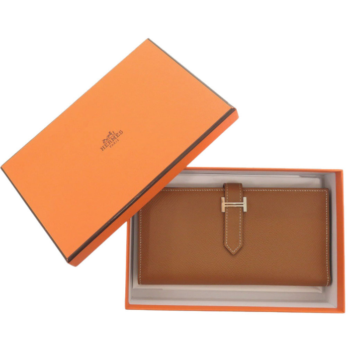 HERMES Long Wallet Purse Epsom gold Beansufla