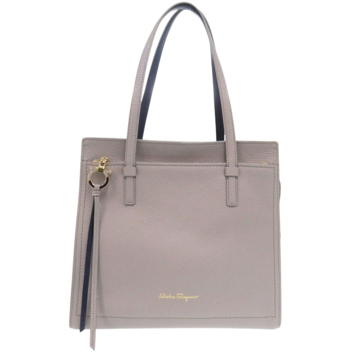 Salvatore Ferragamo Tote Bag GG-21F216 leather gray
