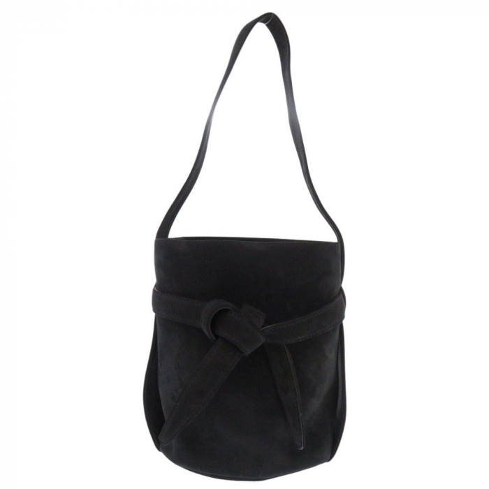 THE ROW Shoulder Bag Suede black Leo Mini