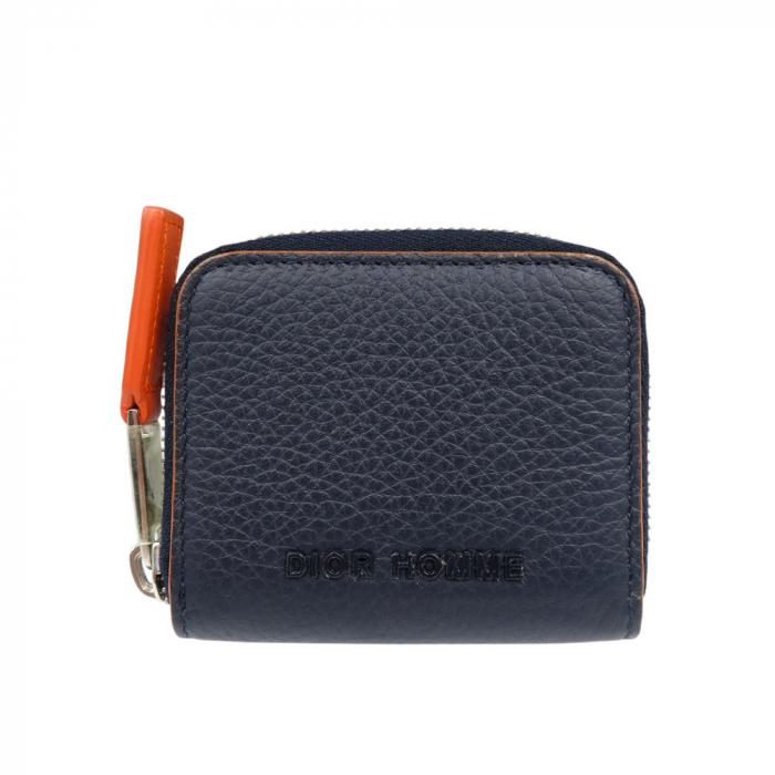 DIOR HOMME Coin case leather Navy