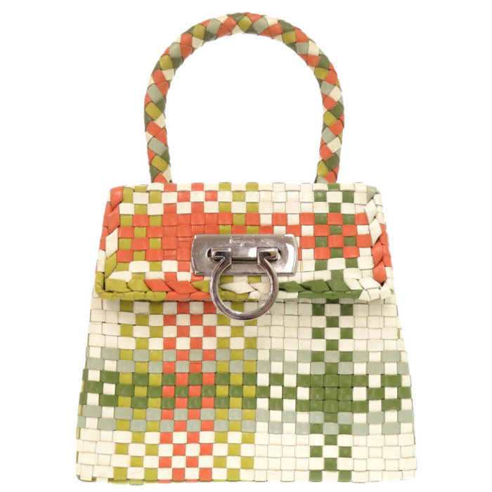 Salvatore Ferragamo Handbag DO-217228 leather white Gancini