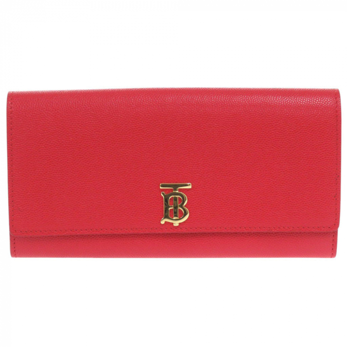 BURBERRY Bifold Wallet leather Red