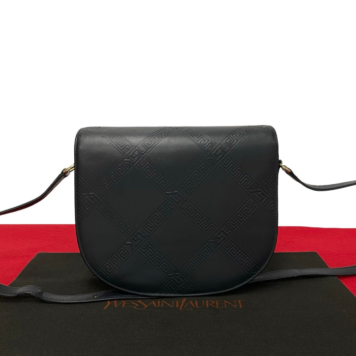 YVES SAINT LAURENT Shoulder Bag leather Navy