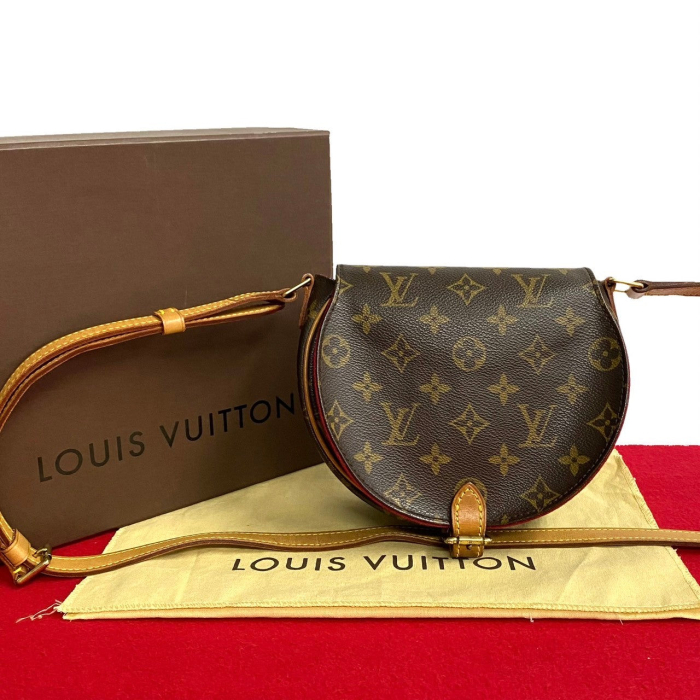 LOUIS VUITTON Shoulder Bag leather Brown Tamburan