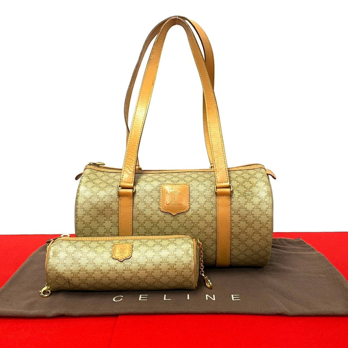 CELINE Handbag leather beige