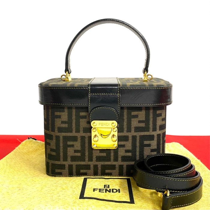 FENDI Handbag leather Brown