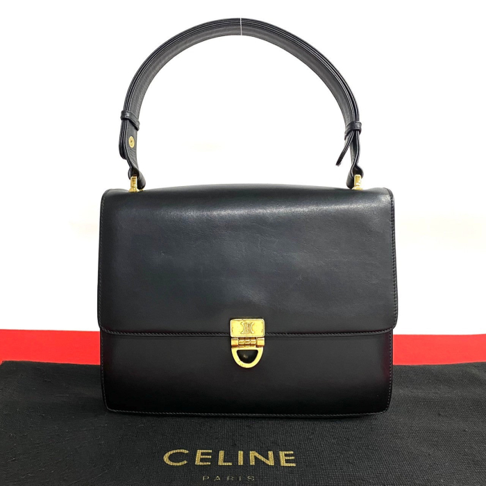 CELINE Shoulder Bag leather black