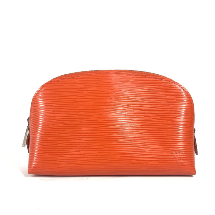 LOUIS VUITTON Cosmetics Pouch M40642 Epi Leather Orange Epi Pochette C