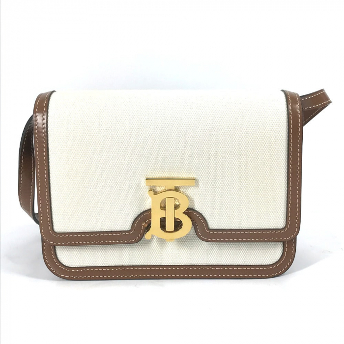BURBERRY Shoulder Bag 8039365 Canvas / leather beige Bag 2WAY bag clut