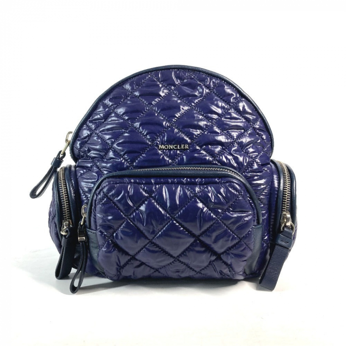 MONCLER Backpack Nylon Navy type Quilting logo FLORINE ZAINO Women Use