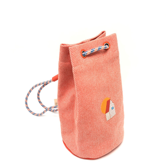 HERMES Shoulder Bag canvas Orange epope duffel bag Kids Used Authentic