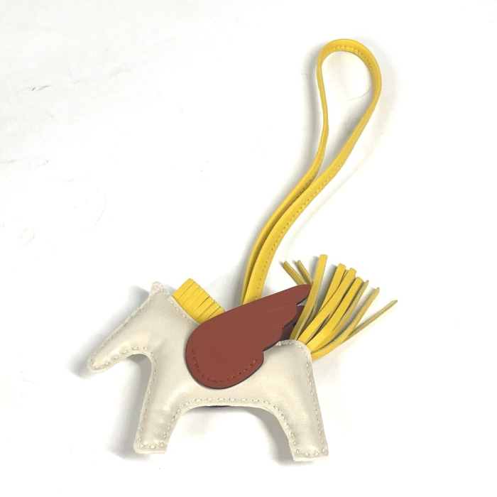 HERMES charm Anyo Miro White x brown x yellow Rodeo Pegasus PM Women U