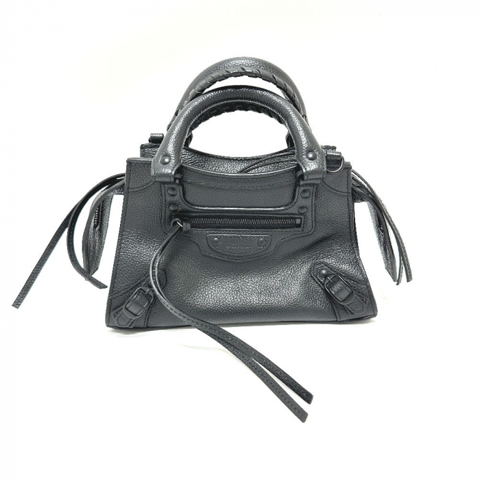 BALENCIAGA Handbag 698067 leather black City Neo Classic Mini Women Us