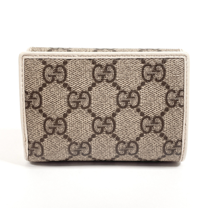 GUCCI Tri-fold wallet 644462 GG Supreme Canvas gray Horsebit