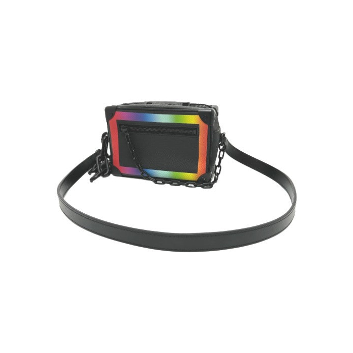 LOUIS VUITTON Shoulder Bag M30351 Taiga Leather black Taiga Mini soft 