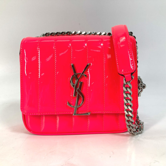 SAINT LAURENT PARIS Shoulder Bag 538439 Patent leather Pink type YSL v