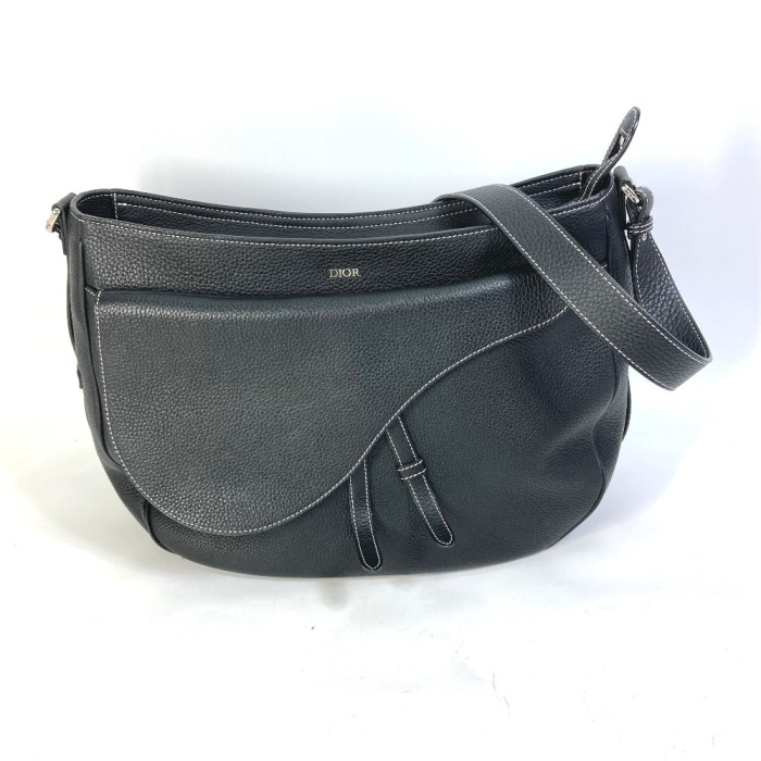 Dior Shoulder Bag 1ADHO023UL leather black Oblique saddle soft bag Wom